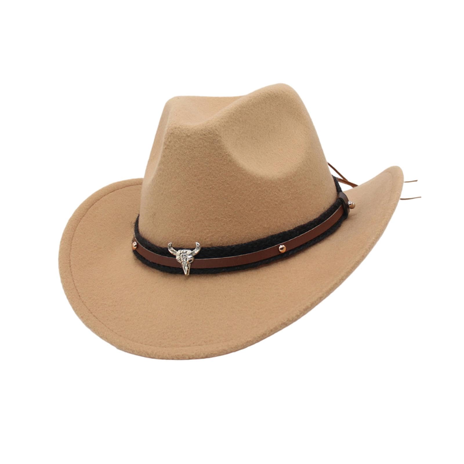 Western Cowboy Hat Casual Summer Sun Protection Hat for Unisex Fishing Rodeo Khaki-image-41