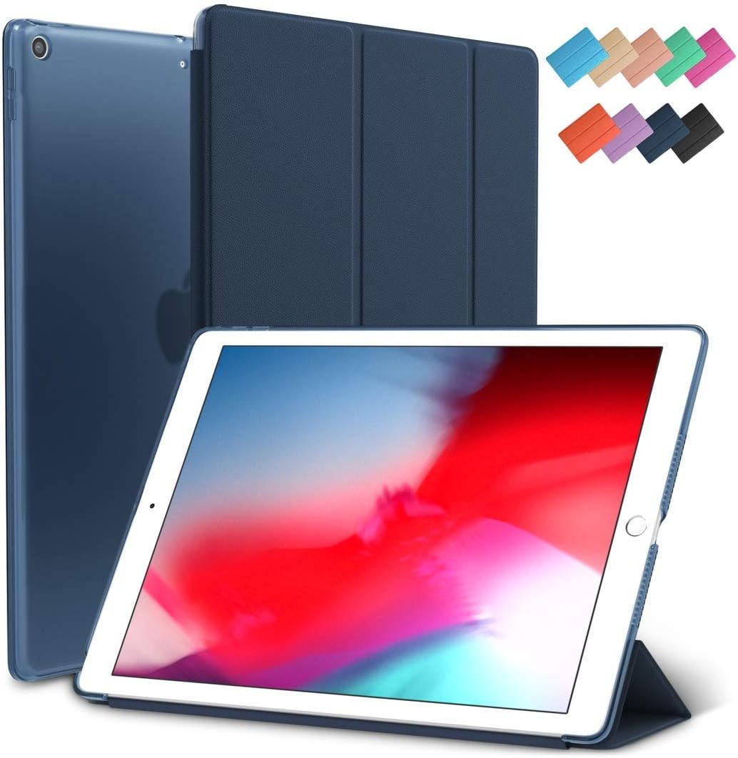 Cazcase PU Leather Translucent Back Smart Flip Case Cover for Apple Ipad Mini 5 2019 launched (Blue)