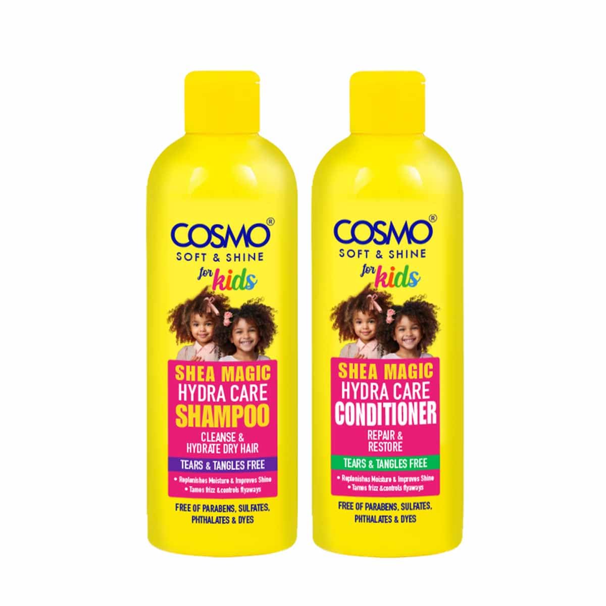 Cosmo Soft & Shine For Kids Shea Magic Hydra Hair Care Set | Hydrating Shampoo & Conditioner 480ml | For Dry & Brittle Hairs | Deep Cleanser, Soothing, Shine | Free From Sulfates, Paraben & Tear-image-29