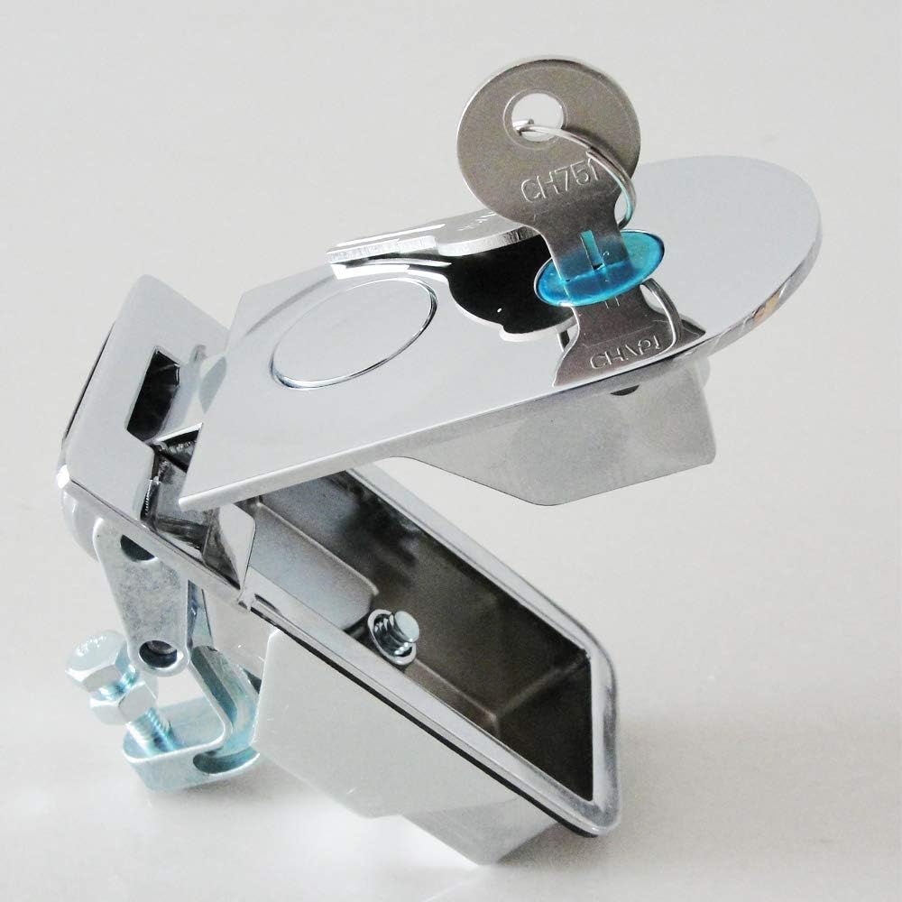 2Pcs Compression Latches Flush Sealed Lever Latch Zinc Alloy Adjustable Compression Latches Lock Large Lever Hand Operated Silver