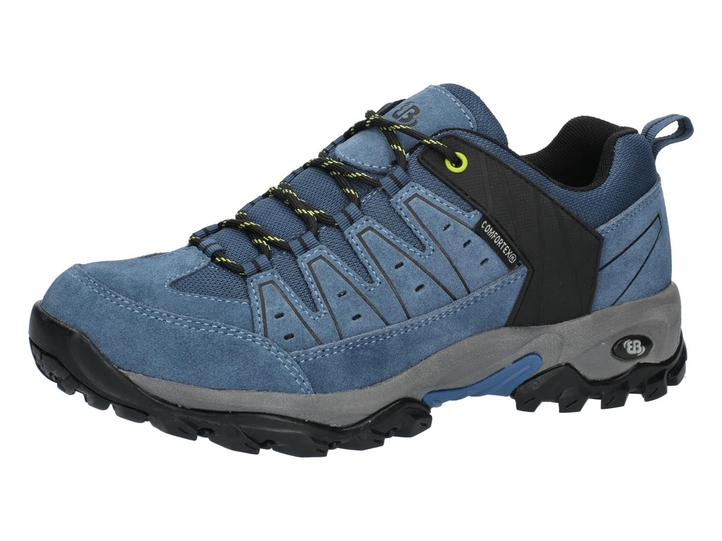Brütting Unisex's Mount Pinos Low Trekking Shoes, Blue Black Lemon, 8.5 UK