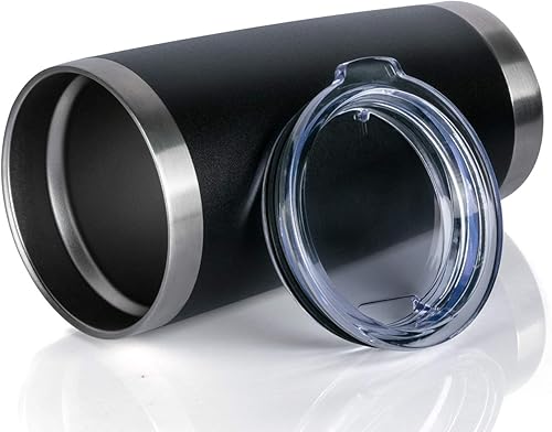 Miniatura 3 de Vaso de acero inoxidable de doble pared con aislamiento al vacío, vaso para café, taza con tapa para viajar, resistente, con revestimiento de polvo,