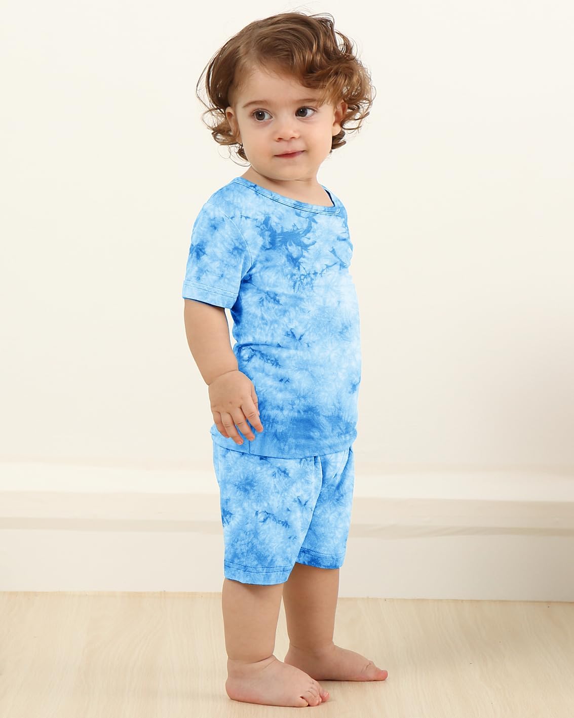 Jimonda Baby/Toddler Soft Sleepwear Short sleeve Kids Cool Pajama Outdoor 2-Piece Shirt&Shorts Casual sets Tie Dye PJ - Image 4