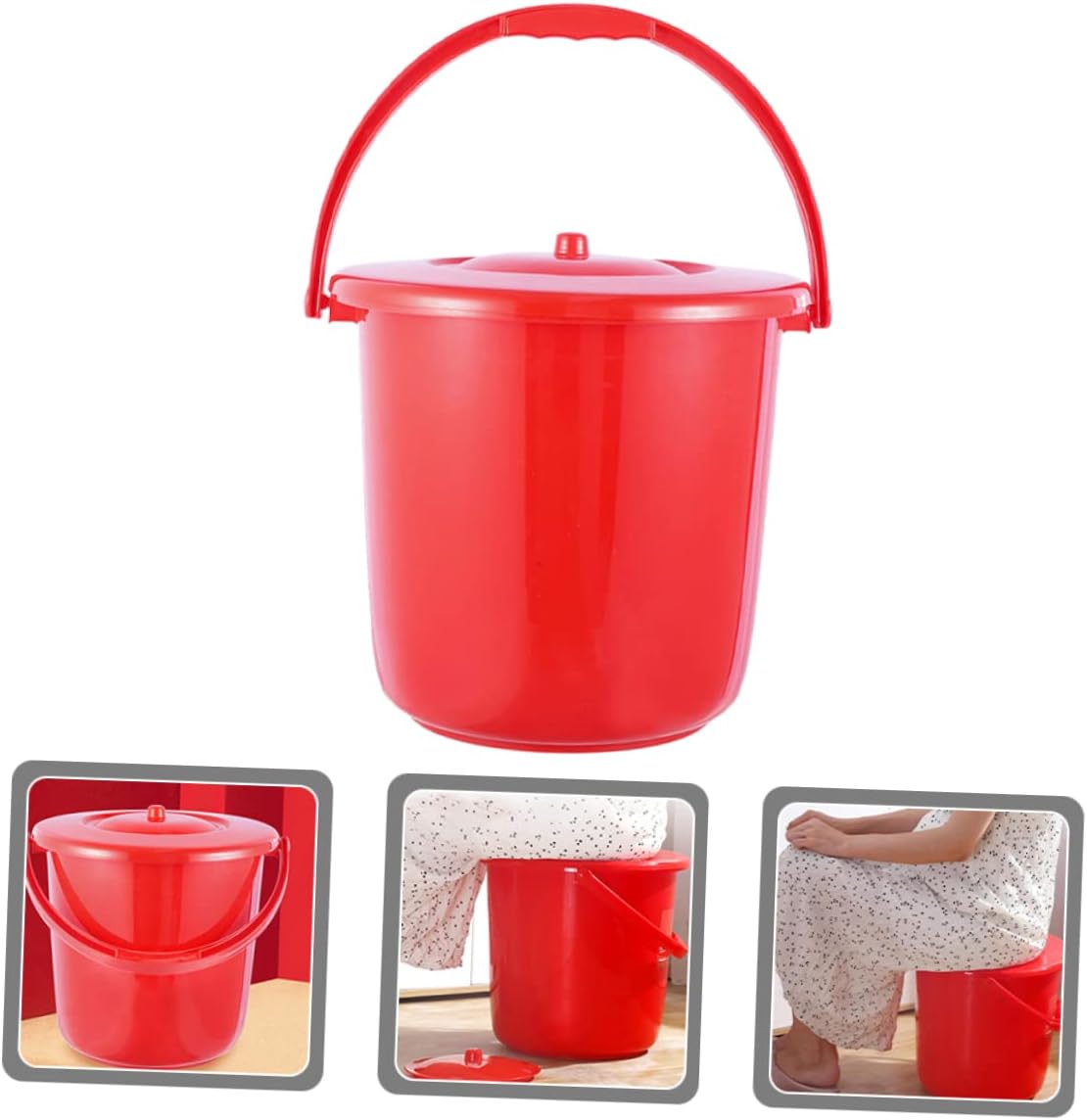 VALICLUD Chamber Pot for Urine Portable Night Urinal Plastic Urinal Pot Lid Boys and Girls Bucket Lightweight and Easy to Carry