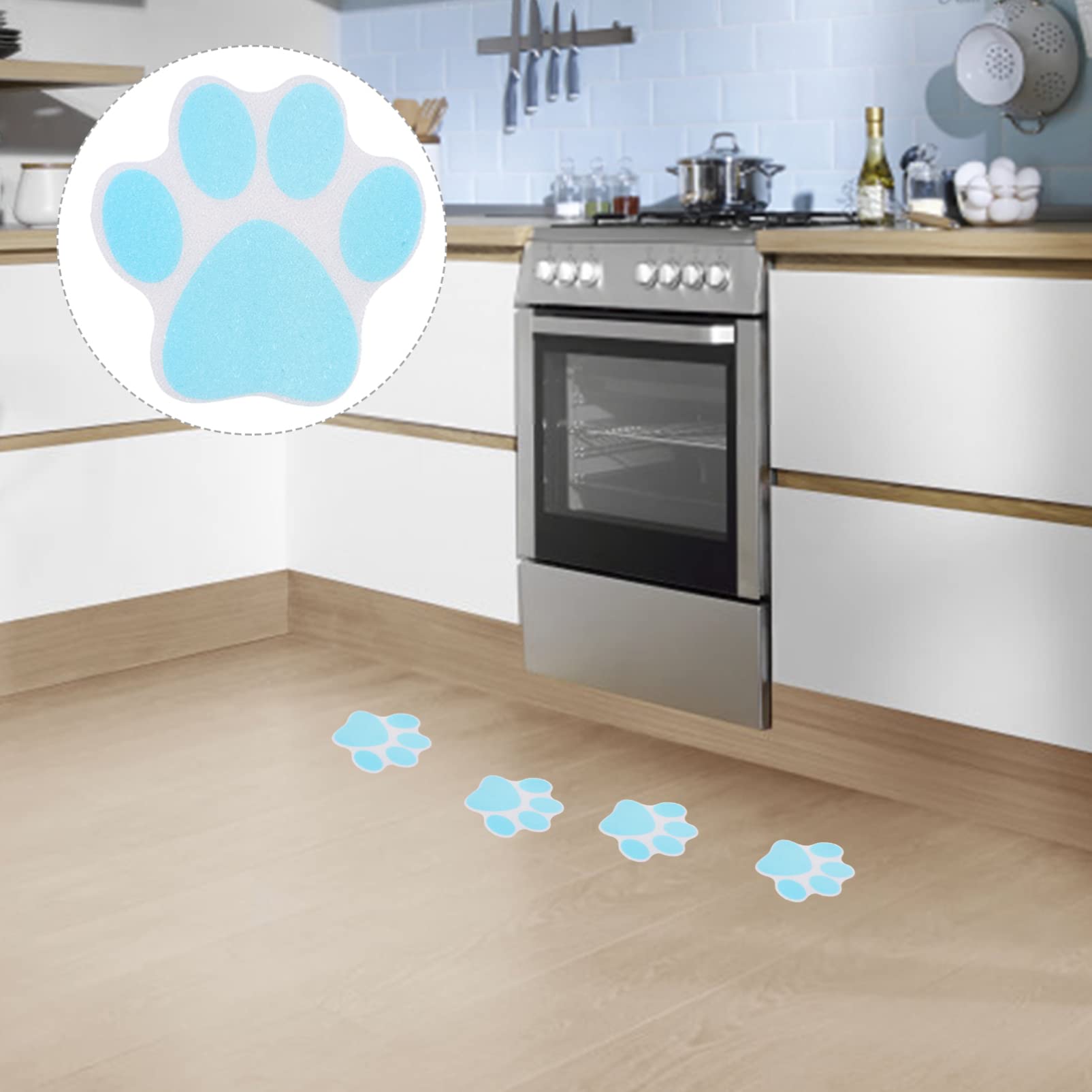 ABOOFAN 50piezas Pegatinas Antideslizantes Huellas De Patas para Bañera Decorativas y Autoadhesivas para Baños Duchas y Escaleras Protección Efectiva contra Resbalones