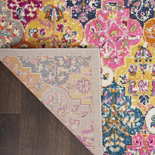 Nourison Passion Bohemian Multicolor 2'2" X 7'6" Area -Rug, Easy -Cleaning, Non Shedding, Bed Room, Living Room, Dining Room, Kitchen (2X8) #TOP2