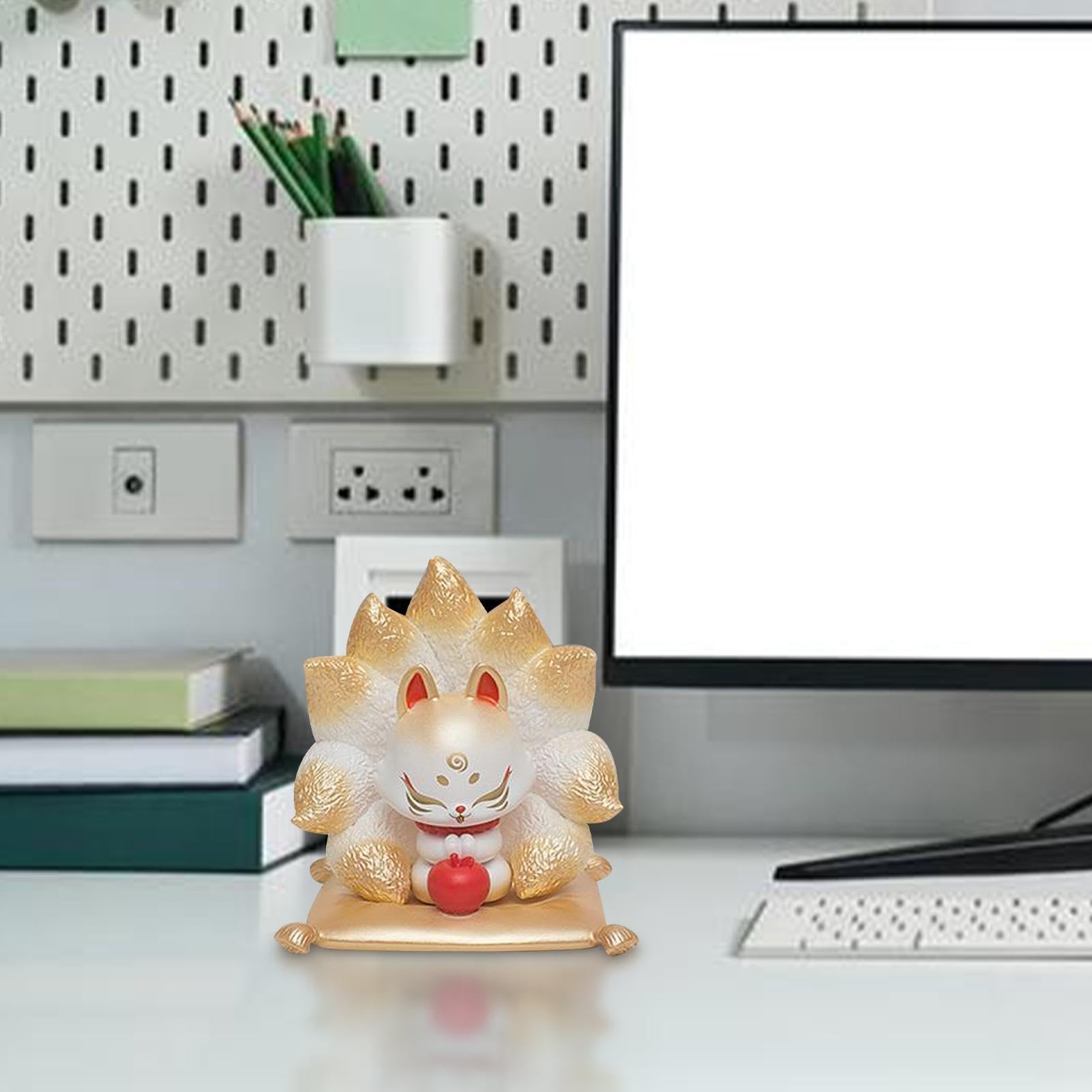 狐　きつね　九尾　九尾狐　オブジェ　置物　置き物　インテリア Amazon.co.jp: 九尾キツネの飾り|九尾の狐の装飾|九尾の狐の置物