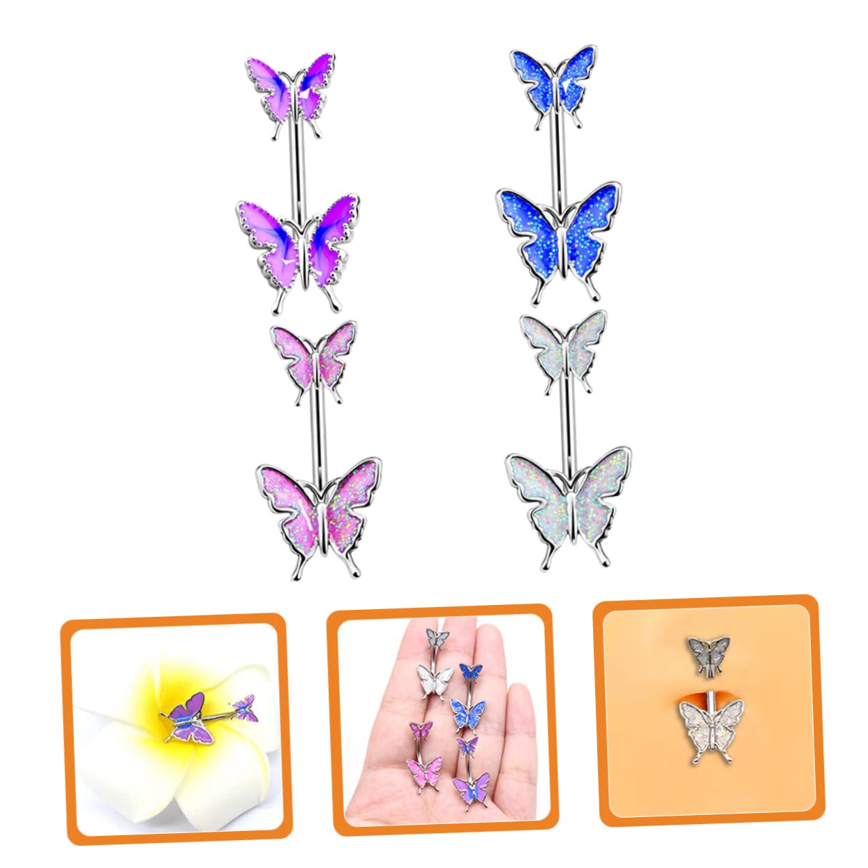 SOIMISS 20piezas Anillos De Ombligo De Joyería Corporal Piercing De Ombligo Accesorios Para Mujeres Para Cumpleaños y Festivales