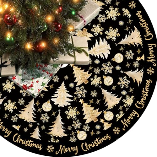 Weihnachtsbaum Decke Rock Weihnachtsbaumdecke Rund 120cm/47zoll...