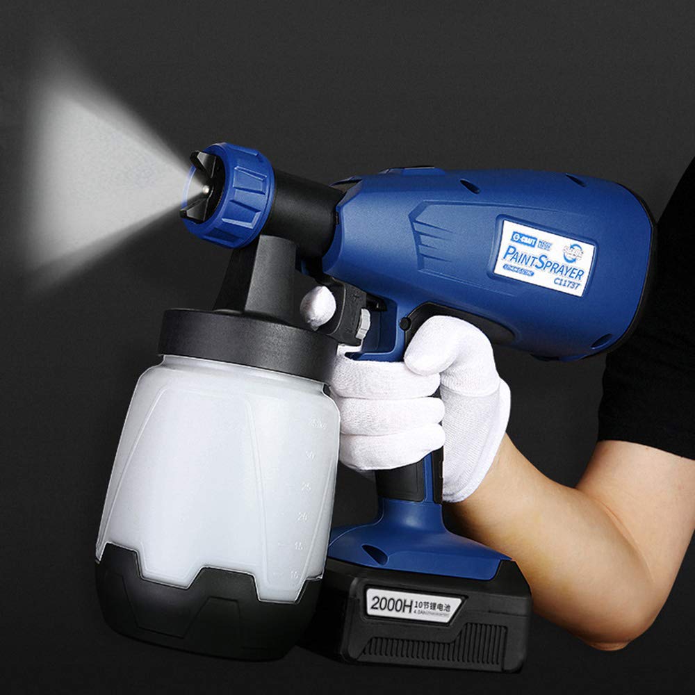 Rociador de Pintura eléctrico inalámbrico, rociador de Pintura portátil de Litio de 18 V, Pistola rociadora de Mano, Capacidad de 1000 ml, máximo 1200 ml/min