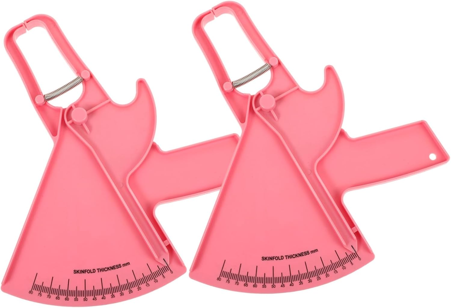 TEHAUX 2pcs Skinfold Body Fat Caliper Measuring Tool with Ergonomic Grip and Easy Operation, Plastic Body Fat Measurement Caliper for Accurate Fitness Monitoring at Gym