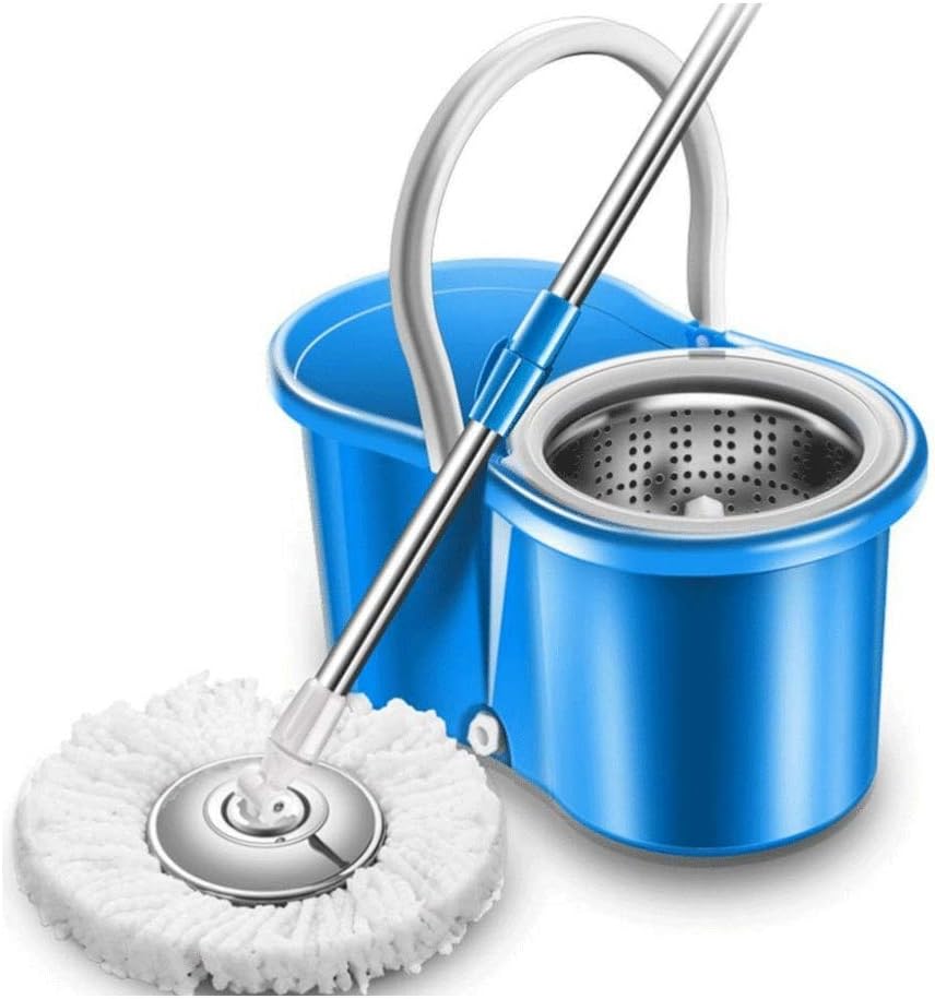 WOZUIMEI Mop Home Hand-Free Washing Rotary Mop Stainless Steel Handle Mop Set Wet And Dry Dual Use