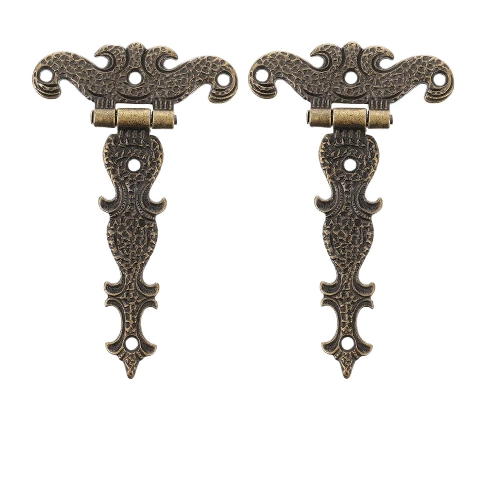 Charnière de porte antique en lot de 2 pièces pour quincaillerie de meuble vintage