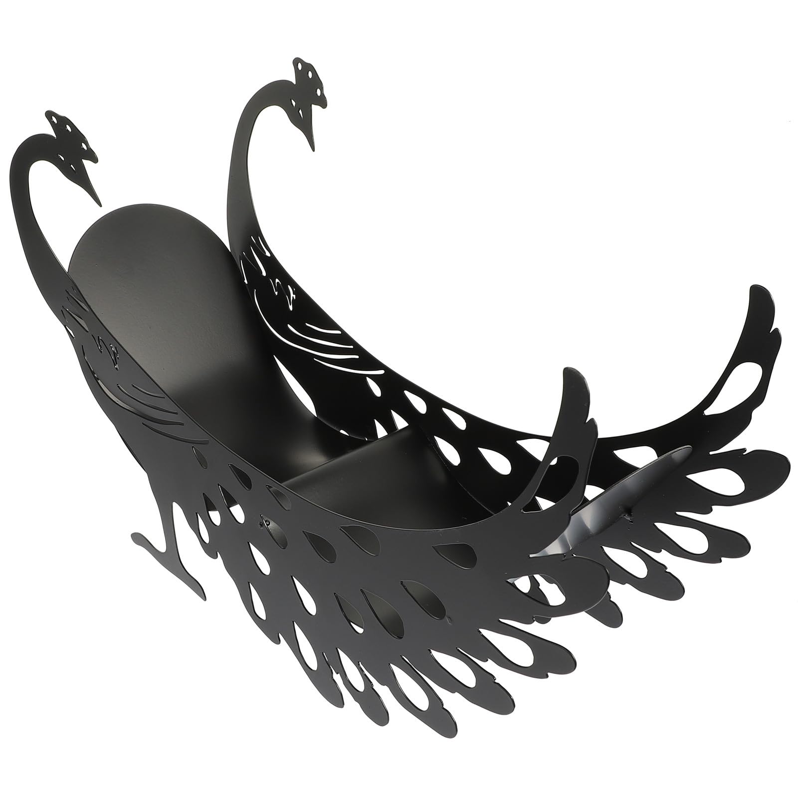 Soporte para Papel Higiénico de Metal con Forma de Ave Exótica, Soporte para Toallas de Papel de Cocina, Negro, Hierro, Almacenamiento y Decoración de Sobremesa para Baño y Salón