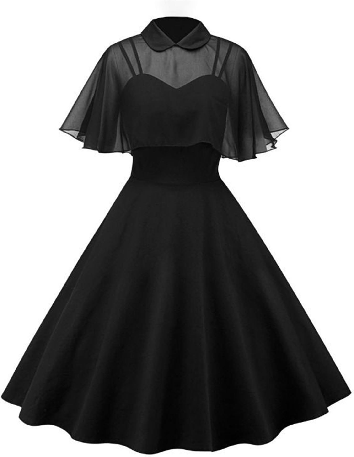 GownTownWomen's 1950s Cloak Two-Piece Cocktail Dress