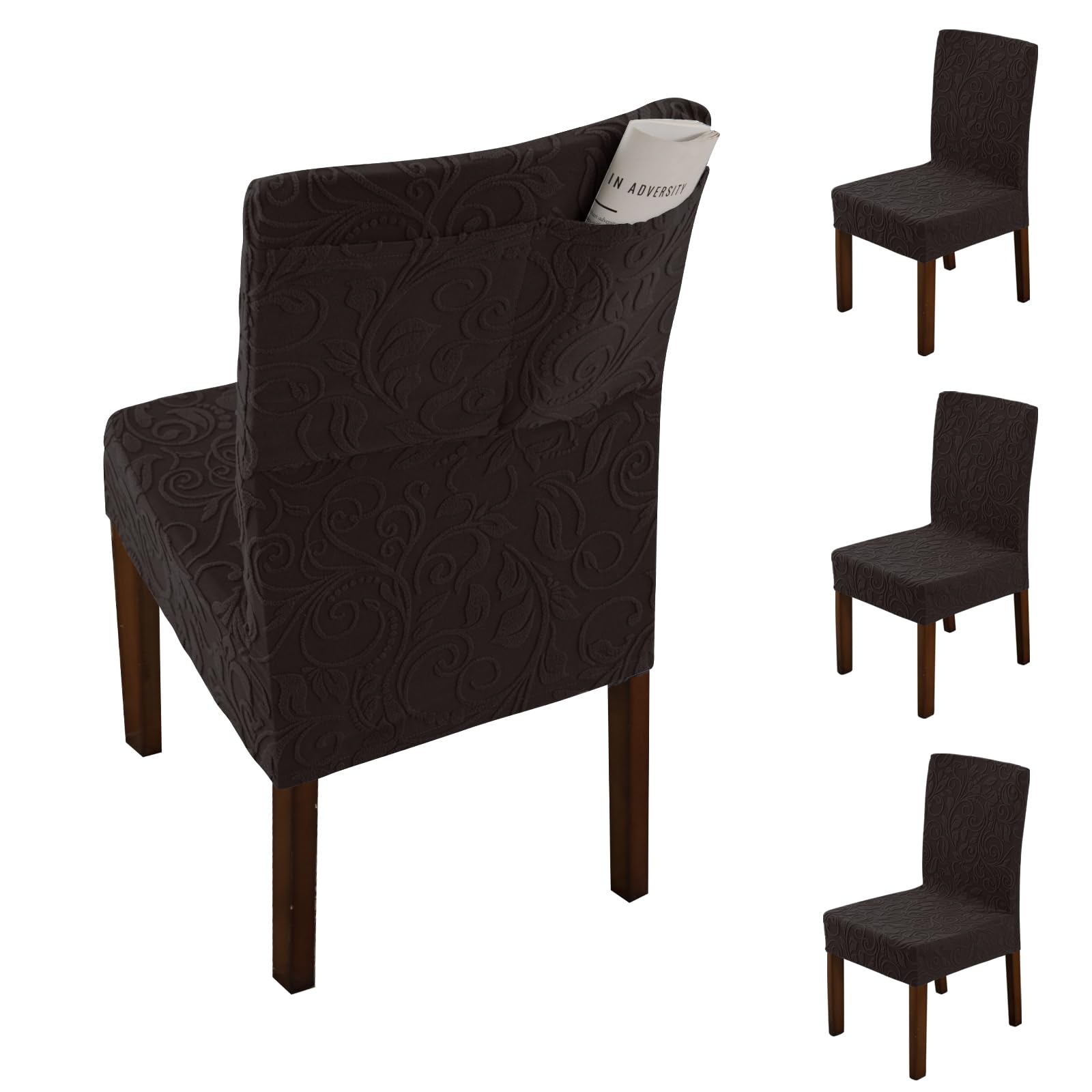 LiveGo Dining Chair Slipcover with Storage Bag