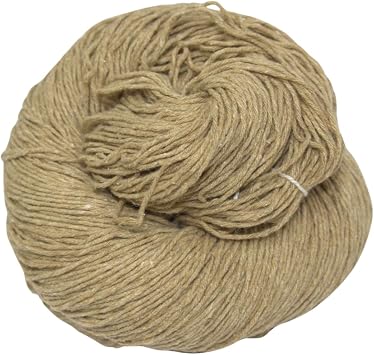 Knitsilk Tussah Carded Spun Silk Yarn 6 ply 6/30 Nm,100 Gm, Wild Silk Yarn 500+Yards | for Knitting, Crocheting, Hand Weaving, Rugs, Natural Earth Colors -Matt Finish PCK of 3