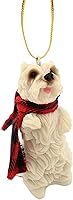 Vista 6 de Adorno navideño para perro, figura colgante de temporada de terrier blanco, árbol de Navidad, decoración del hogar y regalo para dueños de mascotas