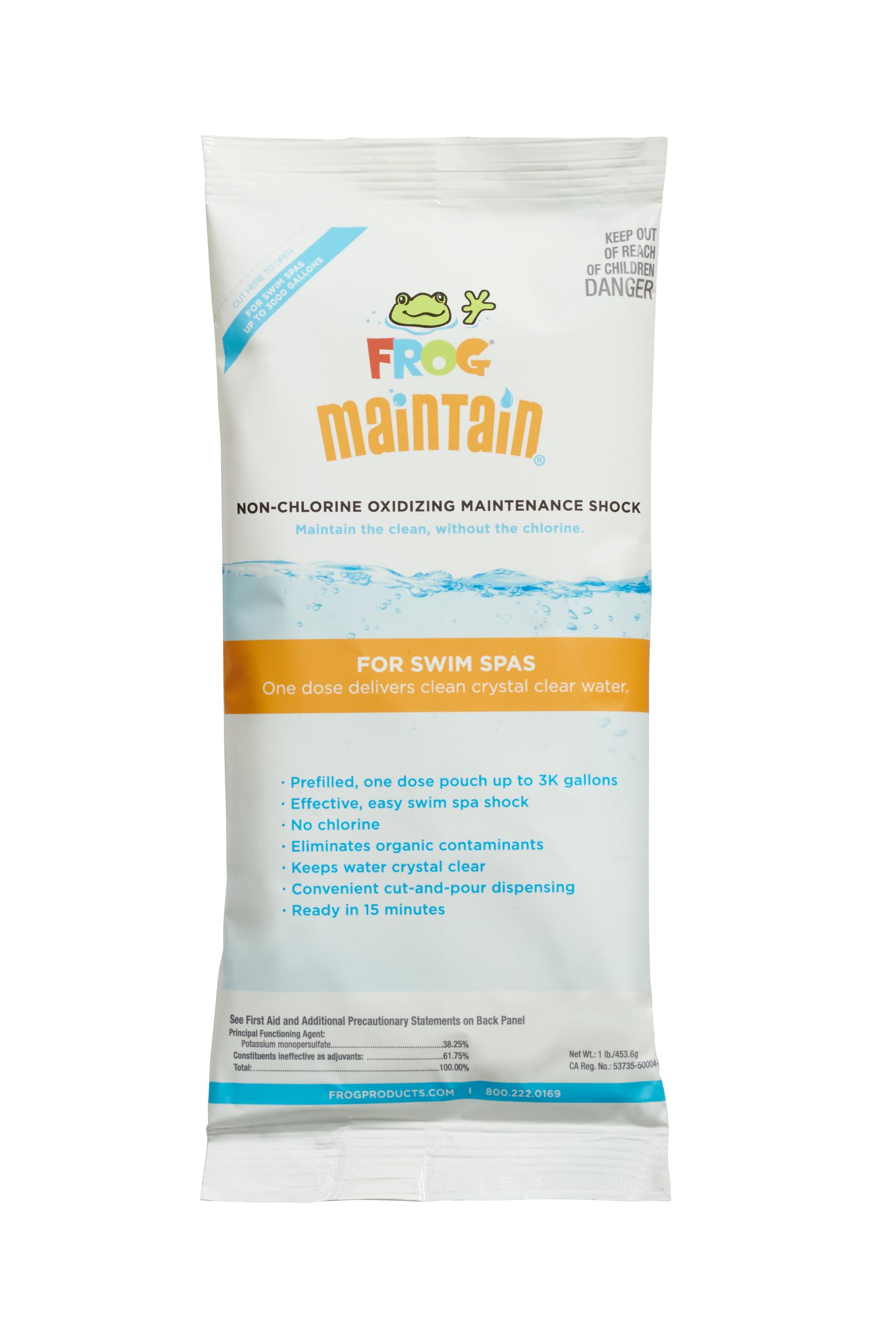 FROG Maintain, Single Dose Non-Chlorine Shock for Swim Spas, 1 Pack