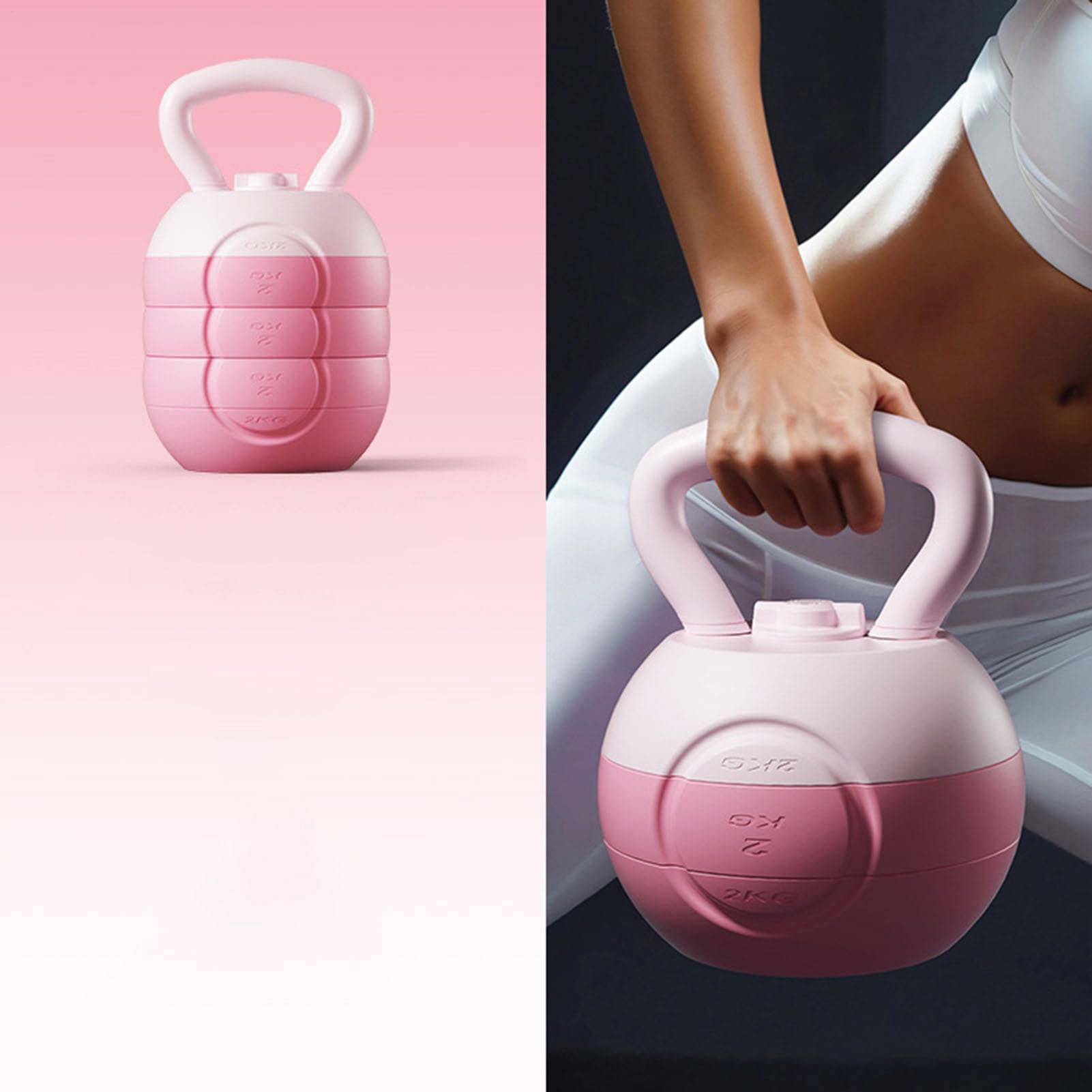 Kettlebell obciążeniowy, fitness kettlebell | Regulowane hantle kettlebells - Kettlebell do treningu hantli, sprzęt do treningu całego ciała