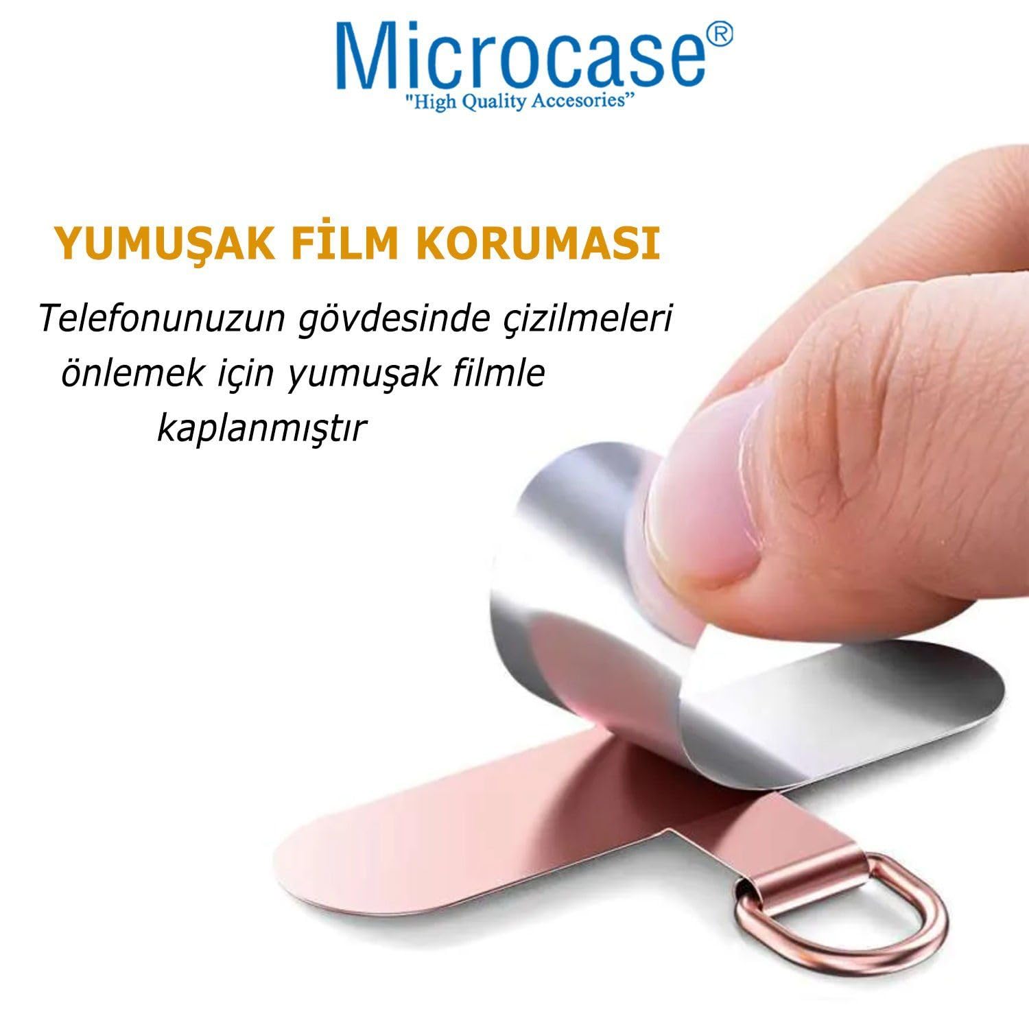 Microcase Telefon İp Askılıklar için Paslanmaz Çelik Tutacak Bağlantı Parçası -AL4832 10 Adet