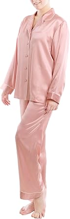 OSCAR ROSSA Womens Luxury Mulberry Silk Sleepwear 100% Silk Pajamas Set