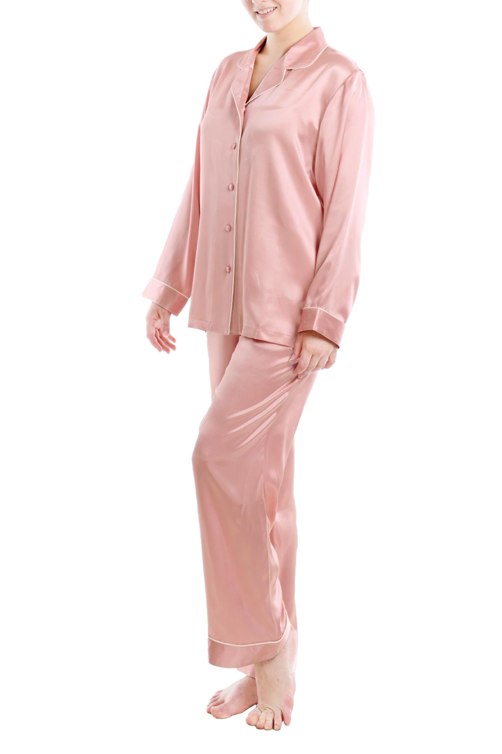 OSCAR ROSSA Women's Luxury Mulberry Silk Sleepwear 100% Silk Pajamas Set