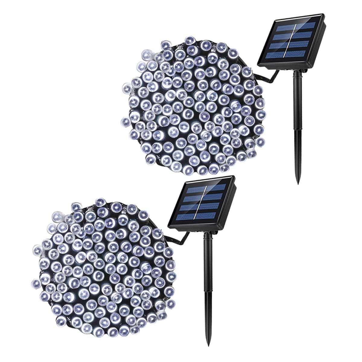 Guirlandes Lumineuses Solaires LED 100 LED 2 Sets pour Jardin
