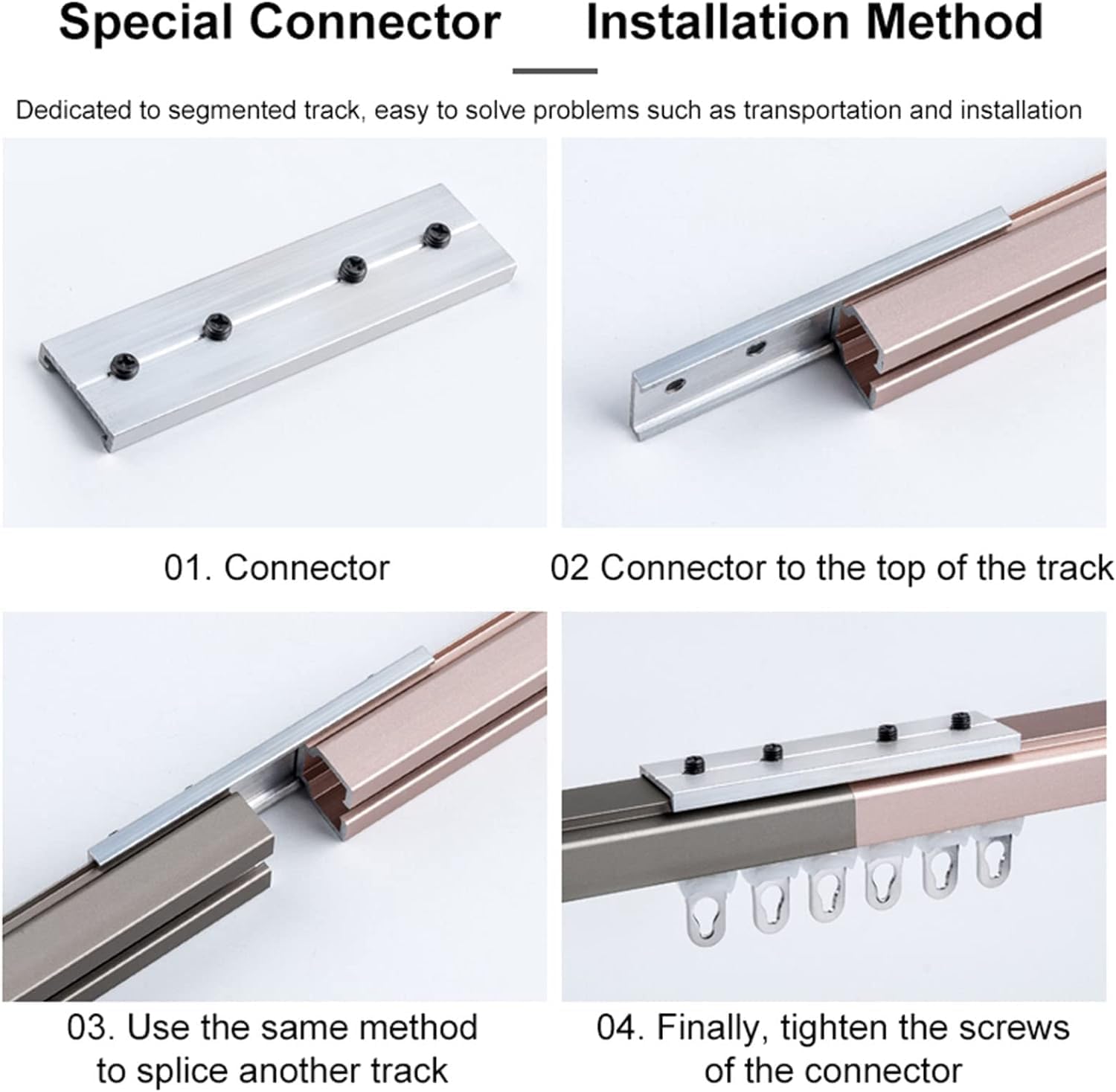 BABYCE Hospital Curtain Track System RV Curtain Ceiling Curtain Track Home Curtain Rods Room Divider Curtain Rail for Privacy Living Room Bedroom Drop Ceiling Shower (Color : Black, Size : 1.5M)