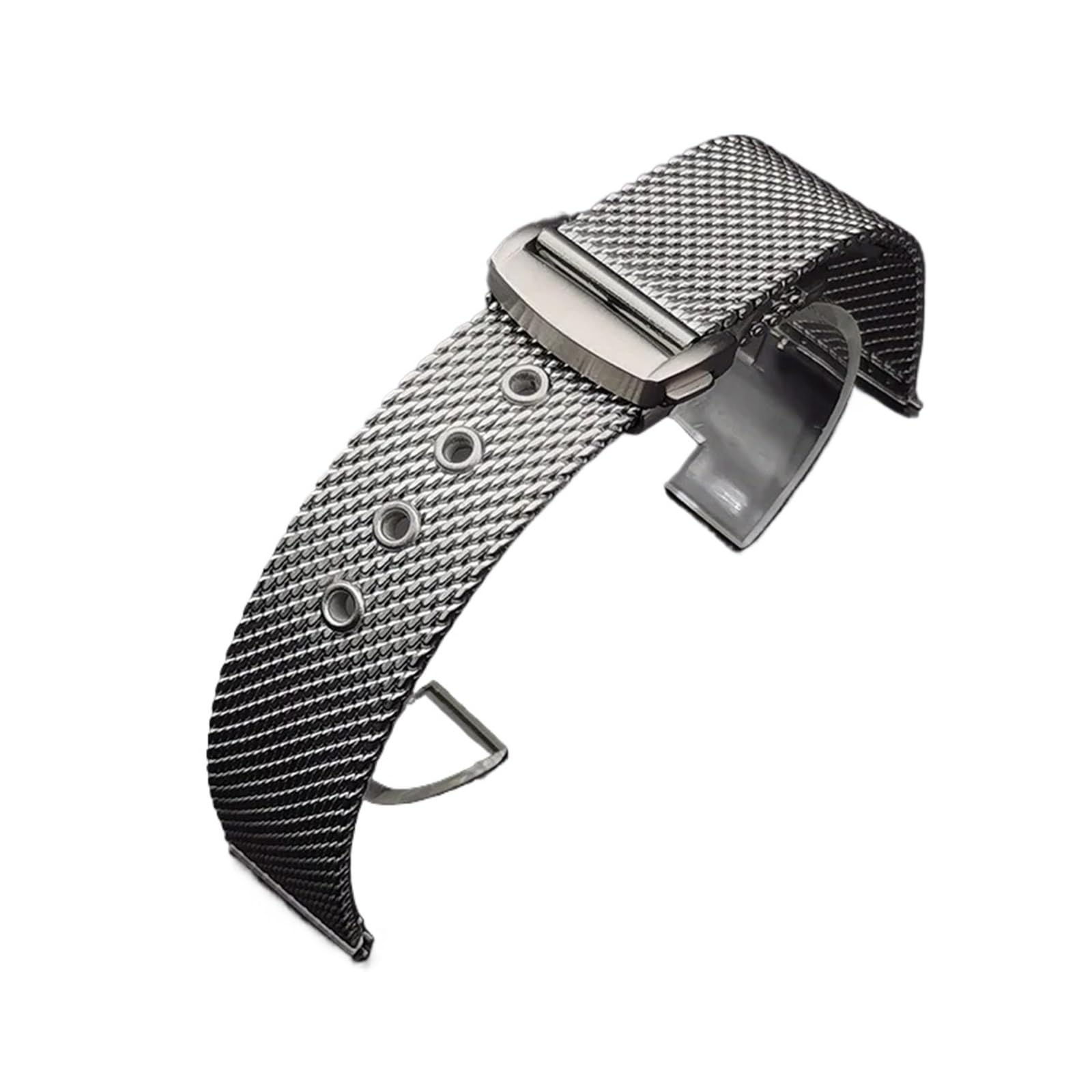 YINGO Bransoleta z siatki Milanese kompatybilna z zegarkiem Omega Seamaster 007 Wysokiej klasy metalowa stal nierdzewna z zapięciem motylkowym 20 mm 22 mm