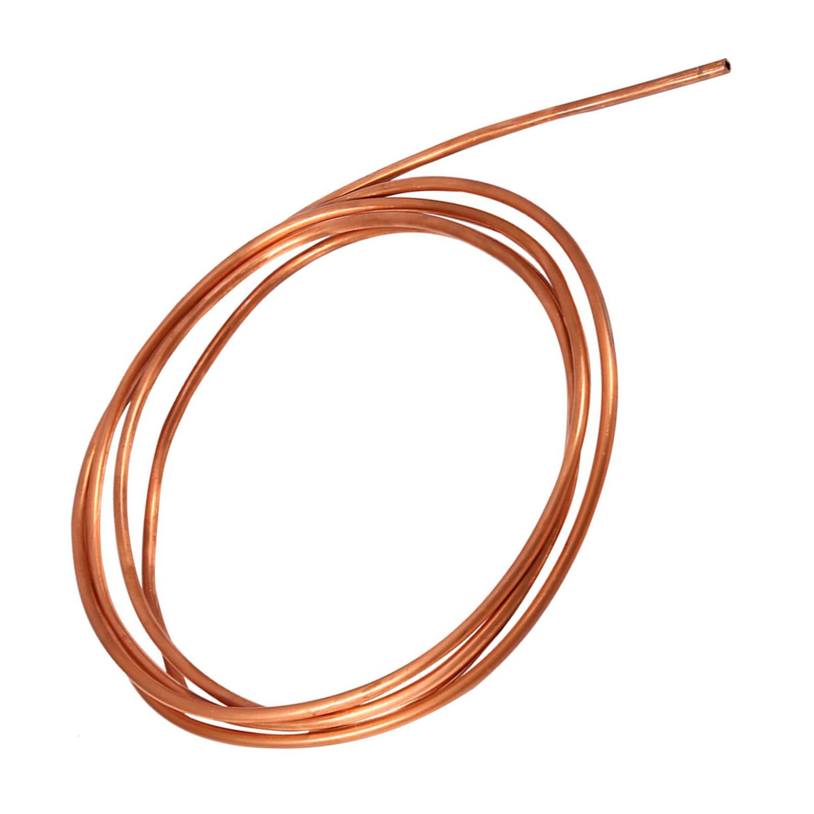 Copper Tube, Soft Tube Electrical Conductivity Good Wonderful Plasticity 4mm X 3mm Soft Copper Tube 2m Wire