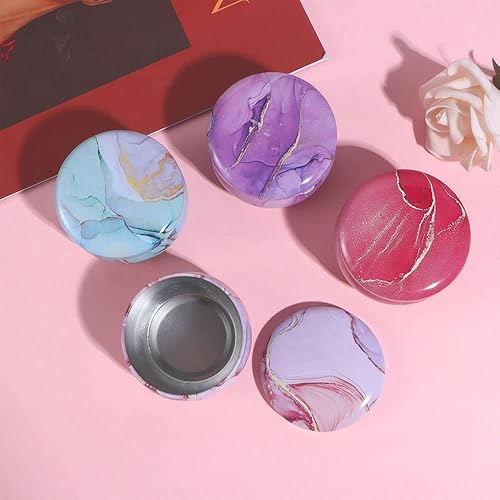 Miniatura 8 de 1 bote de placa de hojalata, caja de almacenamiento multifunción, latas de té portátiles, textura de mármol, caja de embalaje de estilo japonés,