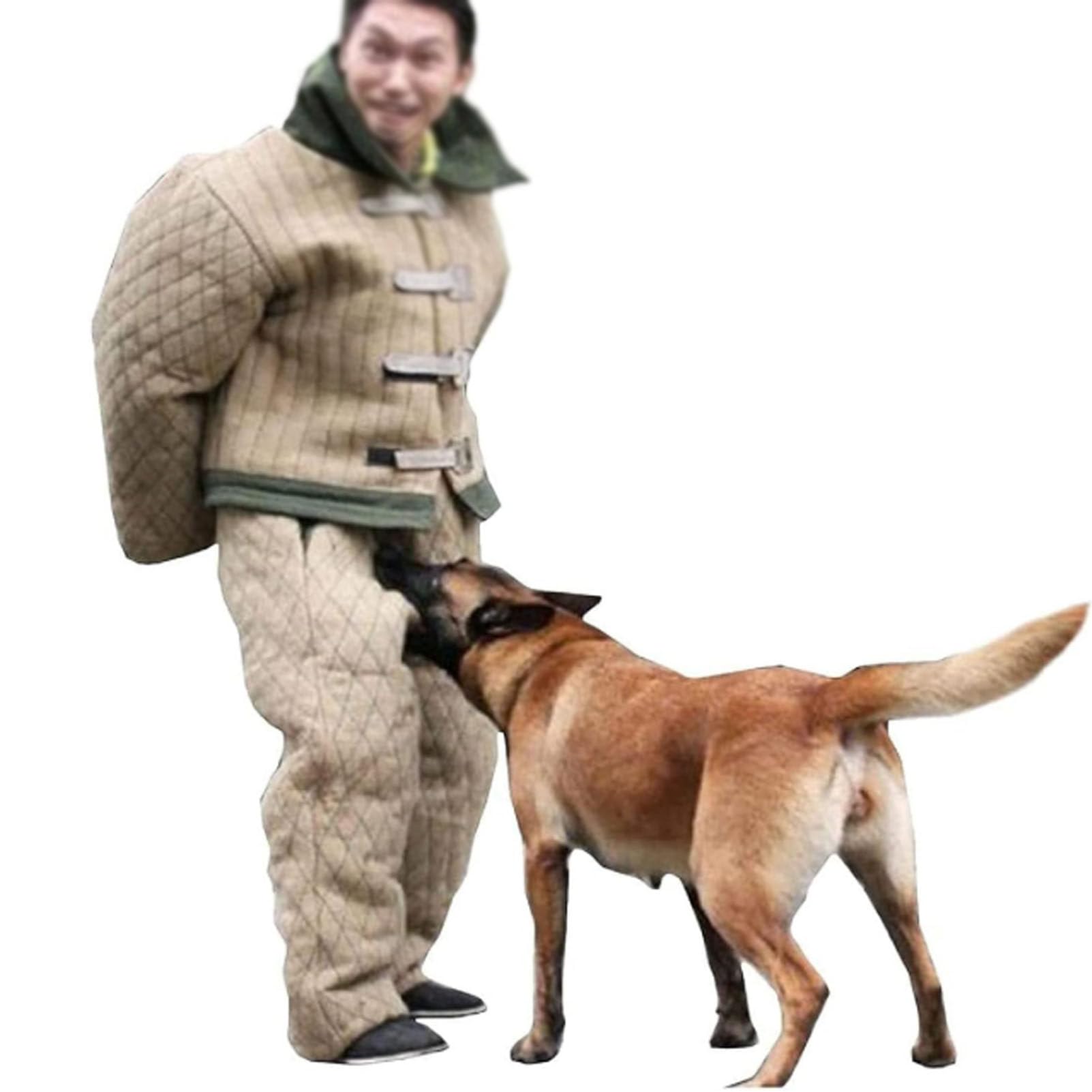 Mono antimordeduras, traje de adiestramiento canino, ropa protectora para adiestramiento canino - Traje de adiestramiento canino policía para perros medianos y grandes.,L