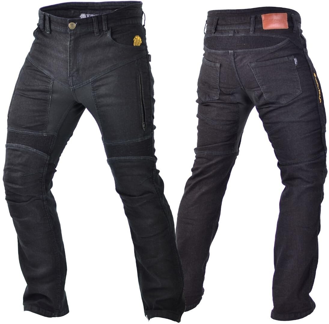 Trilobite Parado Doublelayer Motorrad Jeans, schwarz, 38/32