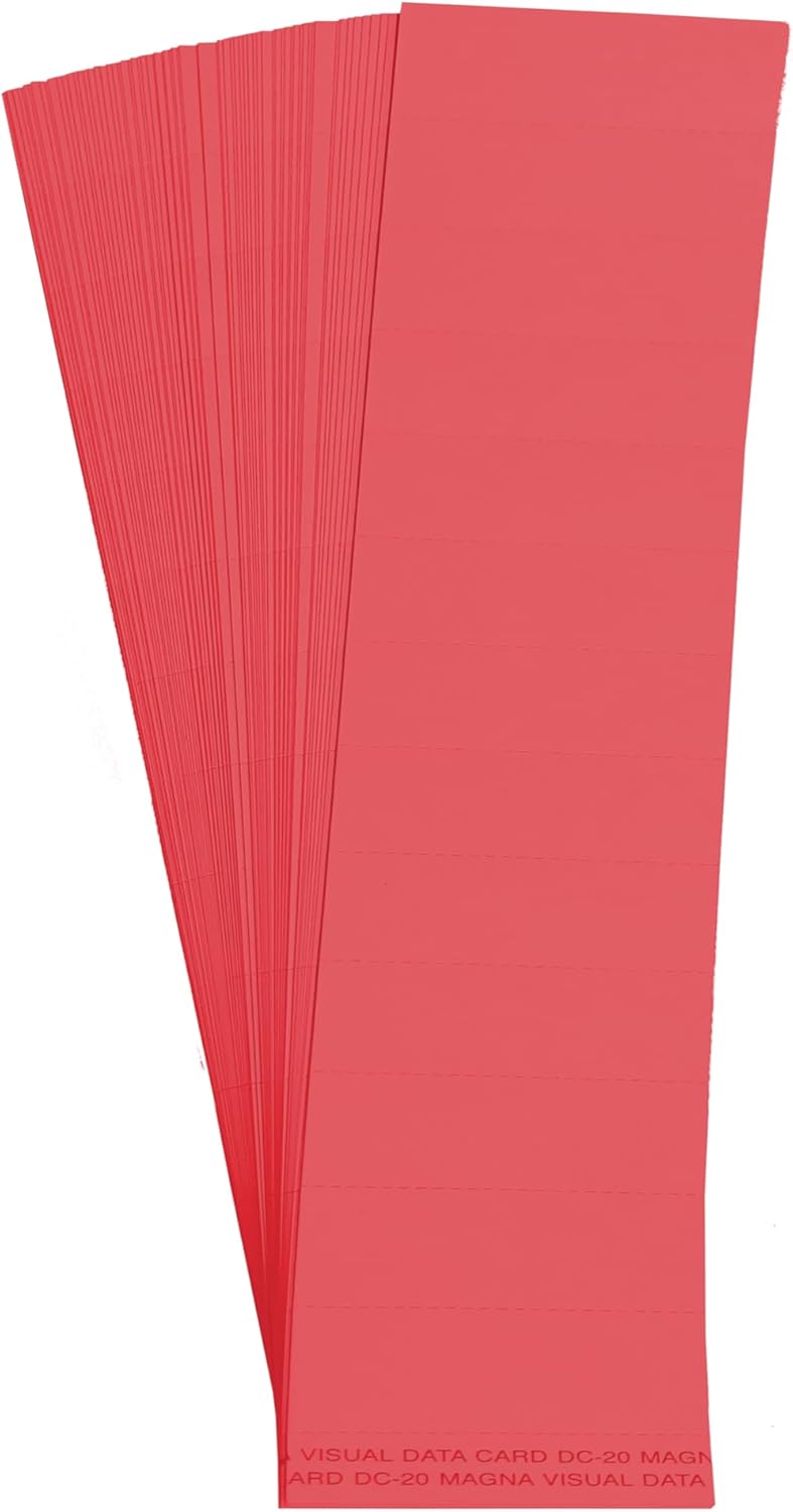 Magna Visual 13/16" x 3" Data Cards 1000 Pack fits 1" x 3" Data Card Holders (Mixed)
