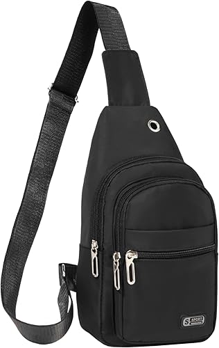 Miniatura 13 de Bolso Bandolera Pequeño, Bolsos de Hombro Cruzados para Mujeres, Mochila de Sling para Deportes al Aire Libre y Senderismo - Beige D Beige,Negro
