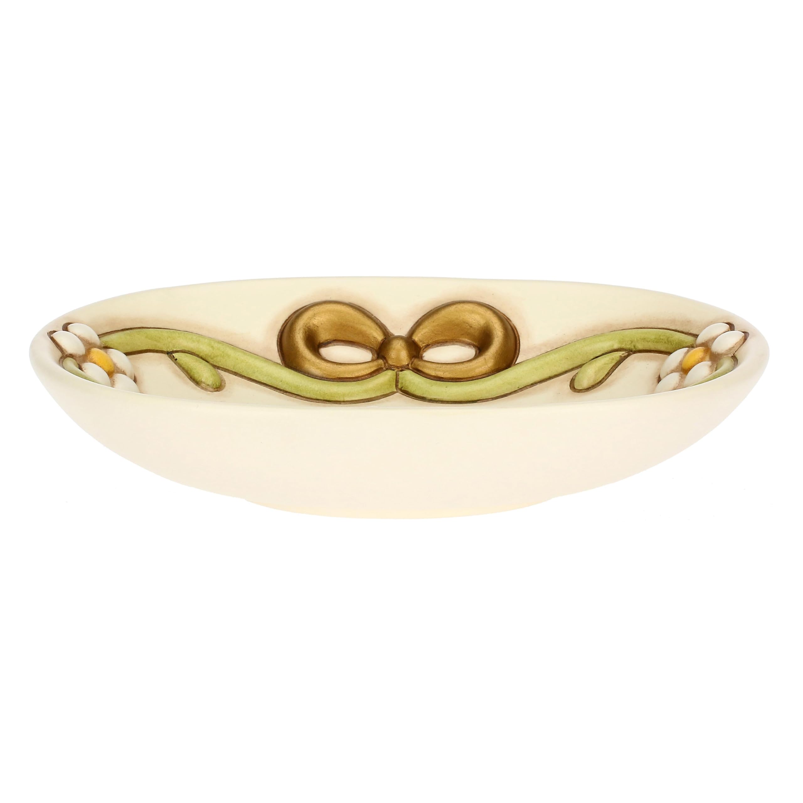Svuotatasche con margherite e fiocco in ceramica