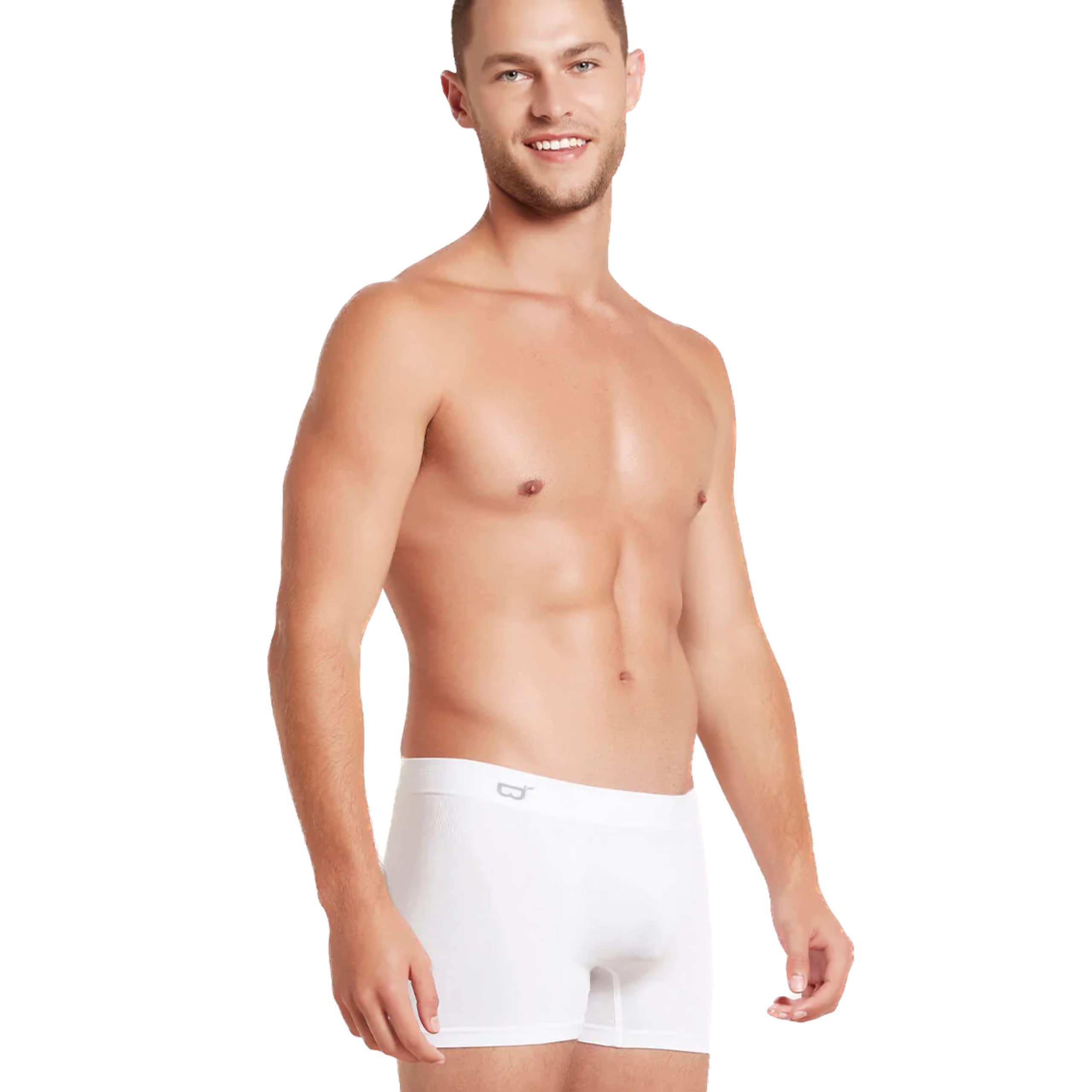 Boody | Men's Original Boxers | Organic Bamboo Underwear | Seamless Boxer Shorts | White | Large | Single