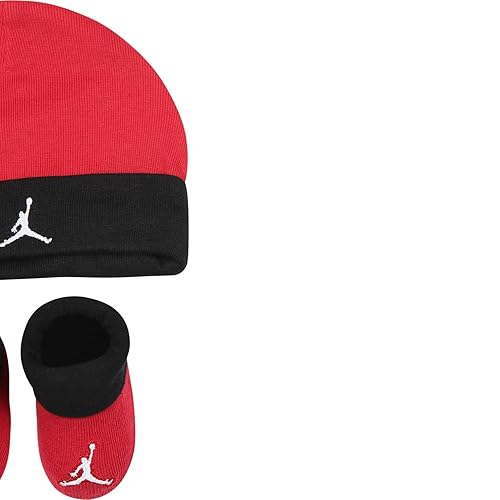 Miniatura 4 de Nike Jordan - Juego de gorro y botines para bebé (rojo (LJ0102-R78)negro, 0-6 meses)