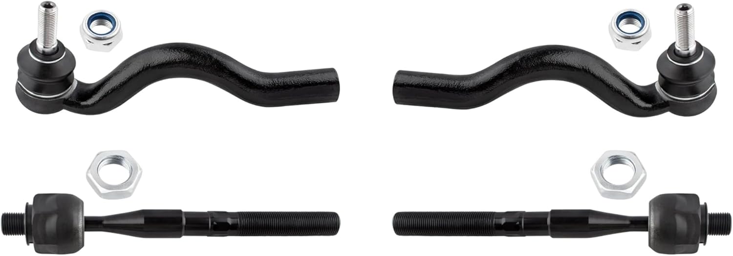 PartsW - 6 Pc Front Suspension Kit for Dodge Durango 2011-2015 & Jeep Grand Cherokee 2011-2015, Upper Control Arms with Ball Joint Assembly + Tie Rod Ends