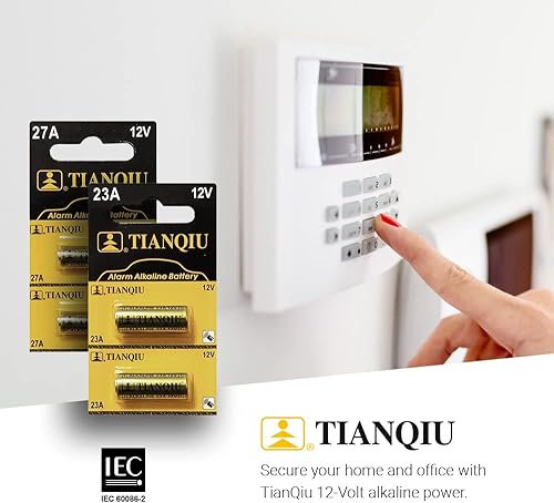 Miniatura 8 de Tianqiu Batería alcalina A23 12V, tira de lágrima (10 baterías)