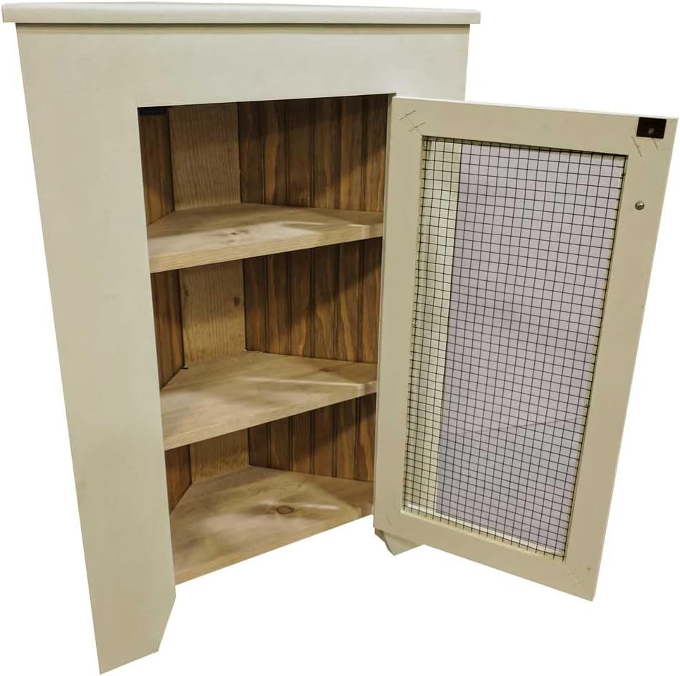 Sawdust City Small Kitchen Corner Cabinet (Solid Black)