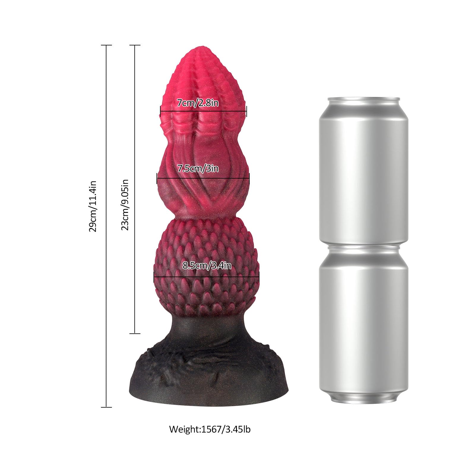 8.6cm diametro énorme épais gode, 29cm monster fantasy 3 festival gode, XXL rose rouge anale perle prostate adulte sex toys g-point homme gay femme avec ventouse