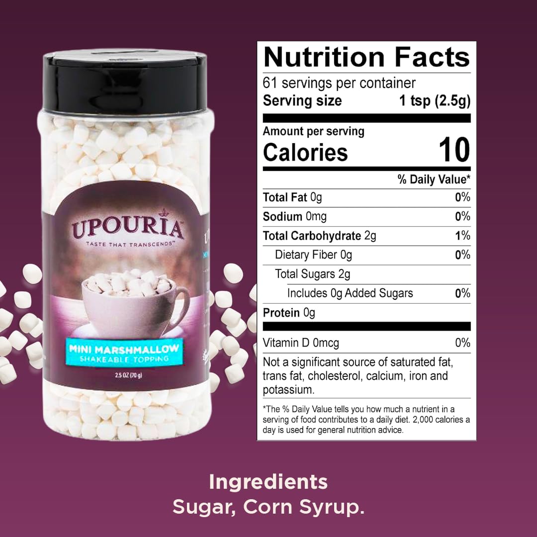 Amazon.com: Upouria Mini Marshmallow Beverage and Dessert Topper