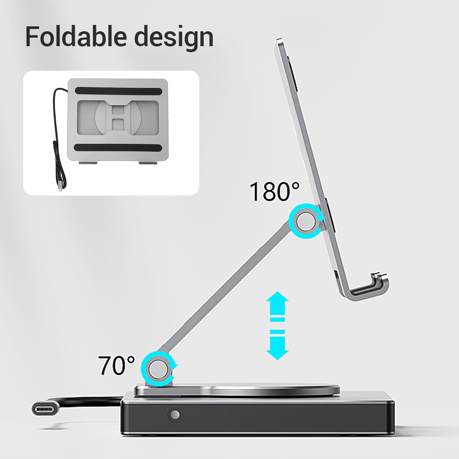 Stacja Dokująca do Laptopa z Hubem USB C i regulowaną wysokością