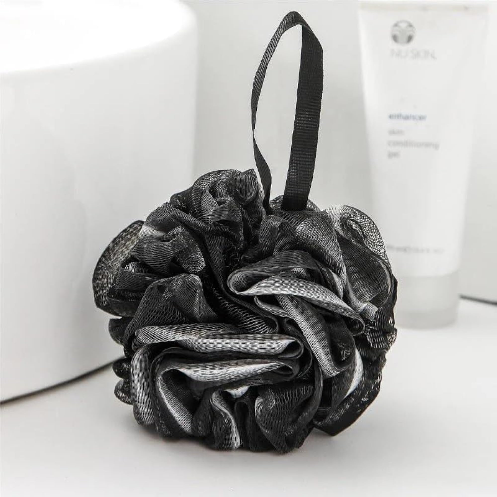 Exfoliating Bath Loofah Sponge, Luxury Shower Mesh Pouf