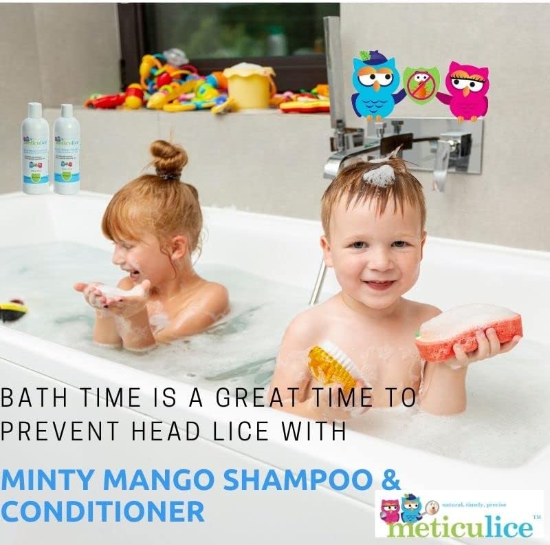 Miniatura 5 de METICULICE Champú natural para cabeza, acondicionador y repelente en aerosol, prevención de piojos eficaz contra los piojos, protege el cabello de