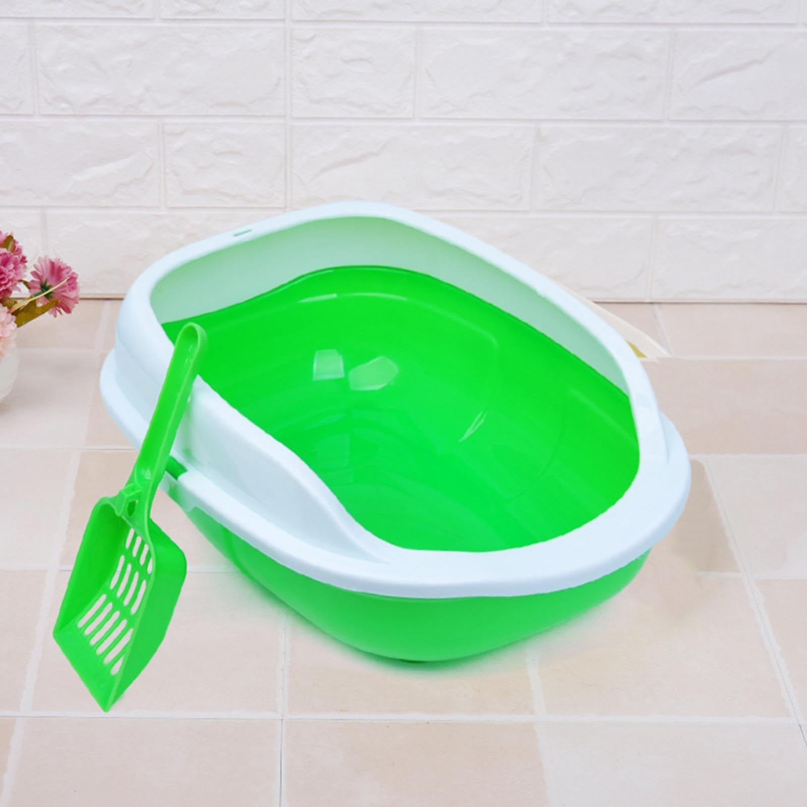 Lettaia, Toilette for gatti con coperchio aperto, lettiera for(Green)