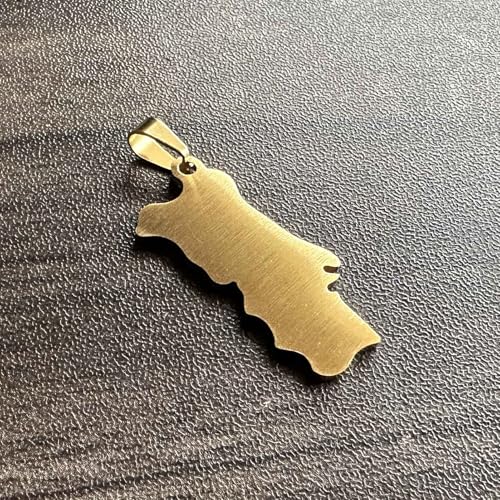 Xusamss Fashion Stainless Steel Portugal Cities Map Pendant Necklace4