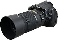 Vista 7 de Parasol reversible para lente de cámara HB-57 de repuesto para Nikon DX 2.165-11.811 in F4.5-5.6G ED VR zoom lente en D500 D7500 D7200 D7100 D7000
